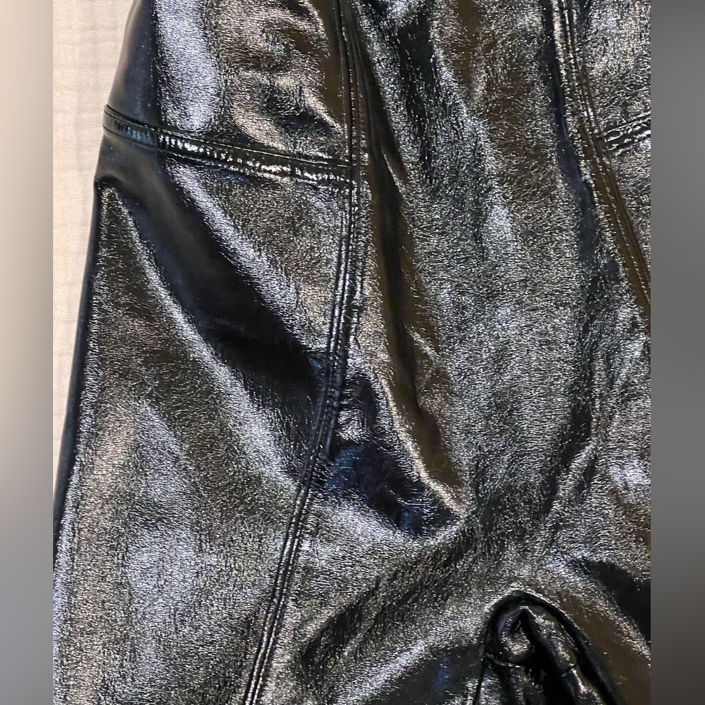 Spanx Faux Patent Leather Leggings Black XS - Picture 7 of 16